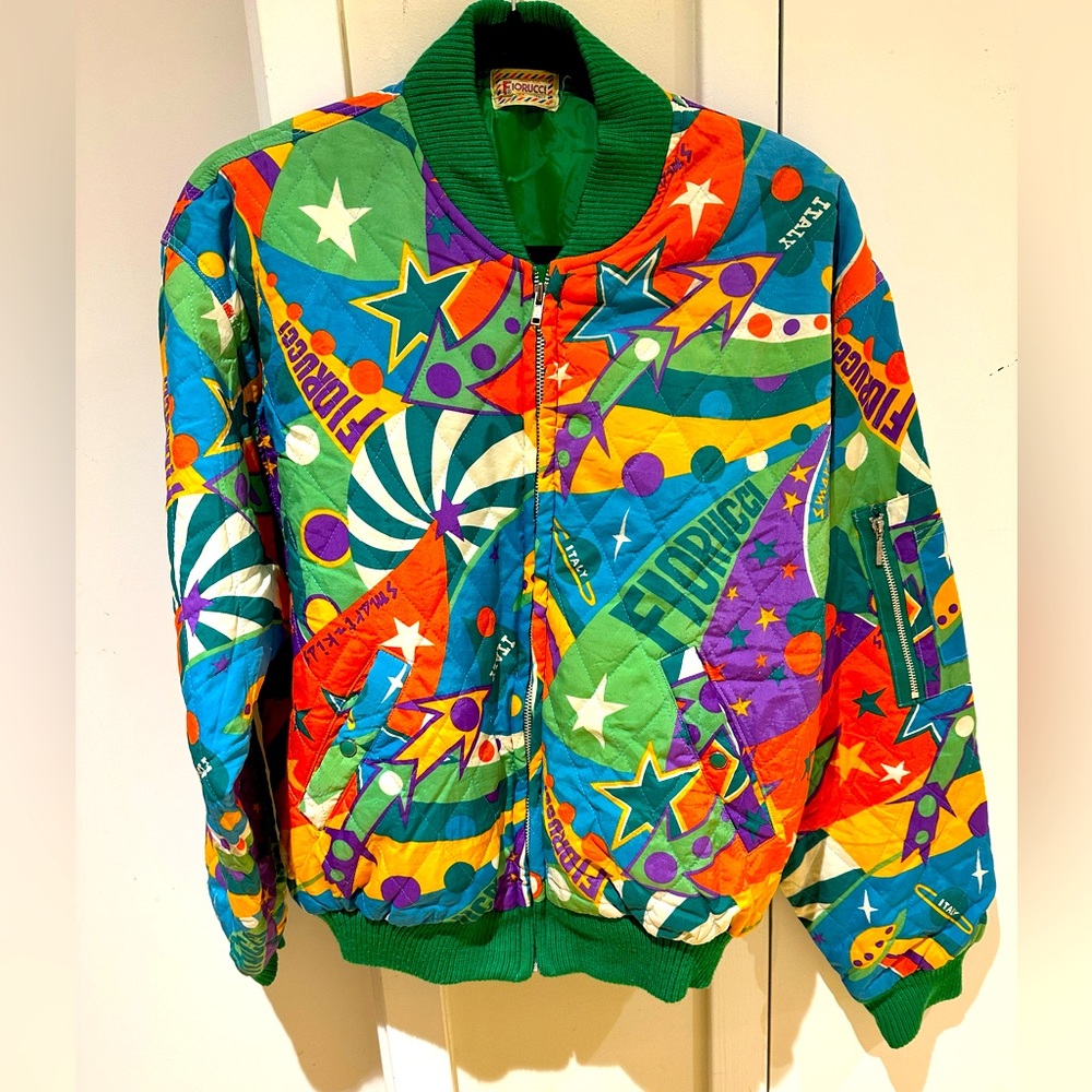 Vintage Wild Pronted Fiorucci Bomber Jacket.